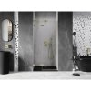 Mexen, Mexen Lunar L výklopné ľavé sprchové dvere 110 cm, transparentné, brúsené zlaté - 834L-110-000-55-00-L