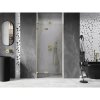 Mexen, Mexen Lunar L výklopné ľavé sprchové dvere 110 cm, transparentné, brúsené zlaté - 834L-110-000-55-00-L