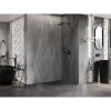 Mexen, Mexen Lunar L sprchová stena pravá 120 x 200 cm, priehľadná 8 mm, pištoľový kov - 830L-120-000-95-00-P