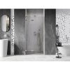 Mexen, Mexen Lunar L výklopné sprchové dvere ľavé 85 cm, transparentné, brúsený nikel - 834L-085-000-97-00-L