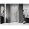 Mexen, Mexen Lunar-B Otočné ľavé sprchové dvere 75 cm, transparentné, brúsené zlaté - 832-075-000-55-00-L