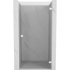 Mexen, Mexen Lunar-B pravé otočné sprchové dvere 100 cm, transparentné, biele - 832-100-000-20-00-P