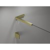 Mexen, Mexen Lunar L pravé otočné sprchové dvere 85 cm, transparentné, brúsené zlaté - 834L-085-000-55-00-P