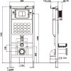 Mexen Tex Air Slim, pneumatický WC rám pod omietku, 61100A