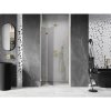 Mexen, Mexen Lunar-F skladacie ľavé sprchové dvere 95 cm, transparentné, brúsené zlaté - 836-095-000-55-00-L