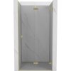 Mexen, Mexen Lunar-F pravé sklápacie sprchové dvere 80 cm, transparentné, brúsené zlaté - 836-080-000-55-00-P