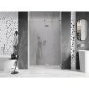 Mexen, Mexen Lunar L Otočné pravé sprchové dvere 130 cm, transparentné, brúsený nikel - 834L-130-000-97-00-P
