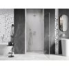 Mexen, Mexen Lunar-B Otočné pravé sprchové dvere 75 cm, transparentné, brúsený nikel - 832-075-000-97-00-P