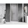 Mexen, Mexen Lunar-B Otočné pravé sprchové dvere 75 cm, transparentné, brúsený nikel - 832-075-000-97-00-P