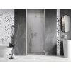 Mexen, Mexen Lunar-B Otočné pravé sprchové dvere 75 cm, transparentné, brúsený nikel - 832-075-000-97-00-P