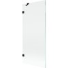 Mexen, Mexen Lunar 1-krídlová vaňová zástena 80 x 150 cm, transparentná, čierna - 897-080-000-70-00