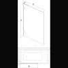 Mexen, Mexen Lunar L 1-krídlová vaňová zástena 100 x 150 cm, transparentná, čierna - 897L-100-000-70-00