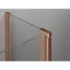 Mexen, Mexen Mist Duo výklopný sprchový kút 115 x 115 cm, transparentný, brúsená meď - 8A4-115-115-65-00