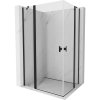 Mexen, Mexen Mist Duo výklopný sprchový kút 85 x 80 cm, priehľadný, čierny - 8A4-085-080-70-00