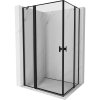 Mexen, Mexen Mist Duo výklopný sprchový kút 110 x 70 cm, čierny rám - 8A4-110L-070P-70-70