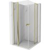 Mexen, Mexen Mist L Duo výklopný sprchový kút 95 x 95 cm, transparentný, zlatý - 8A4L-095-095-50-00