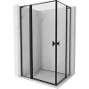 Mexen, Mexen Mist L Duo výklopný sprchový kút 105 x 90 cm, čierny rám - 8A4L-105L-090P-70-70