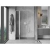 Mexen, Mexen Mist L výklopné sprchové dvere 140 cm, transparentné, chróm - 8A4L-140-001-01-00