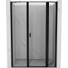 Mexen, Výklopné sprchové dvere Mexen Mist pravé 150 cm, čierny rám - 8A4-150-001-70-70-P