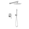 Invena Alonia, podomietková sprchová súprava s ručnou a hlavovou sprchou, chrómová, INV-BS-70-001-V
