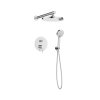 Invena Kalitea, podomietková sprchová súprava, 2-funkčná batéria, chrómová, INV-BS-72-001-V