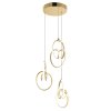 Toolight, LED závesné svietidlo G082-3CPR, zlatá, OSW-09741