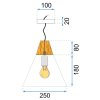 Toolight, závesná lampa 1xE27 Scandi A, čierna-hnedá, OSW-00146