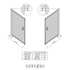 CERANO - Rozširujúci profil pre sprchové dvere Porte L/P - chróm, CER-CER-543919