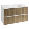 Aqualine, PANEDA STRIP umývadlová skrinka 89,5x55x45,2cm, dub emporio, PN390
