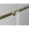 Mexen Exo, posuvný štvorcový sprchový kút 90 x 90 cm, číre sklo, zlatá, 8111-090-090-50-00