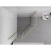Mexen Exo, päťuholníkový výklopný sprchový kút 80 x 80 cm, číre sklo, zlatá, 812-080-080-50-00