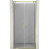 Mexen Exo, dvojité výklopné sprchové dvere 100 cm, číre sklo, zlatá, 8182-100-000-50-00