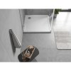 Mexen Flow Slim, štvorcová sprchová vanička 90 x 90 cm, biela lesklá, 46S109090