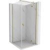 Mexen Mist H T, sprchový kút s výklopnými dverami pravý 70 x 70 cm, číre sklo, zlatá, 8A5T-070-070-50-00-P