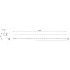 Mexen Line-B lišta 120 cm pravá, zlatá lesklá, 185002120R