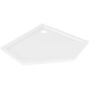 Mexen Flow Slim, päťuholníková sprchová vanička 80 x 80 cm, biela lesklá, 46P108080