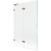 Mexen Lunar L, 2-krídlová vaňová zástena ľavá 110 x 150 cm, číre sklo, medená matná, 897L-110-100-65-00-L