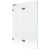Mexen Lunar L, 2-krídlová vaňová zástena ľavá 120 x 150 cm, číre sklo, grafitová, 897L-120-100-95-00-L