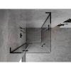 Mexen Mist-H L Duo, 2-krídlový sprchový kút 110 x 110 cm, číre sklo, čierny profil, 8A5L-110L-110P-70-00