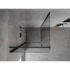 Mexen Mist-B, 1-krídlový výklopný sprchový kút 90 x 90 cm, číre sklo, čierny profil, 8A2T-090-090-70-00