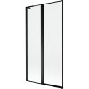 Mexen Mist L, 2-krídlová vaňová zástena, ľavá 100 x 150 cm, čierny rám, čierna - 8A9L-100-011-70-70-L