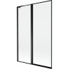 Mexen Mist L, 2-krídlová vaňová zástena, ľavá 120 x 150 cm, čierny rám, čierna - 8A9L-120-011-70-70-L
