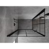Mexen Mist-B Duo, 2-krídlový výklopný sprchový kút 70 x 90 cm, číre sklo-čierna mriežka, 8A2-070L-090P-70-77