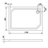 Gelco, SARA sprchová vanička z liateho mramoru, obdĺžnik 110x80cm, hladká, HS11080