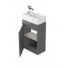 Cersanit, SET B107 CREA skrinka + CREA 40 umývadlo, Šedá, S801-281