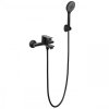 Erga Hary, nástenná vaňová batéria s ručnou sprchovou súpravou, čierna matná, ERG-YKA-BW.HARY-BLK
