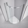 Polysan, THRON ROUND štvrťkruhová sprchová zástena 900x900mm, číre sklo, ľavá, TL2690-5005