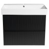 Sapho, FILENA umývadlová skrinka 67x51,5x43cm, čierna mat strip, FID1270BS