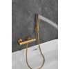 Gamma, nástenná sprchová termostatická batéria s ručnou sprchovou súpravou, zlatá matná, GMA-BRYPNT-BGD