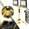Toolight, Halogénová LED stavebná lampa na statíve 2x100W, RSL006-2x100N, OSW-10206